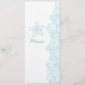 Meeresfrüchte-Wirbel-Hochzeitsmenü Menükarte (Vorderseite)