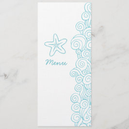 Meeresfrüchte-Wirbel-Hochzeitsmenü Menükarte