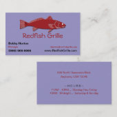 Meeresfrüchterestaurant / Grill | Küstenmeeresfrüc Visitenkarte (Vorne/Hinten)