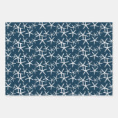 Meeresgefühlte Dollars Starfish Delphine Wrapping Geschenkpapier Set (Vorderseite)