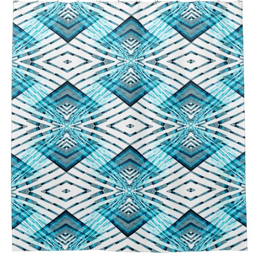 Meeresgeometrie...... Duschvorhang (Vorderseite)