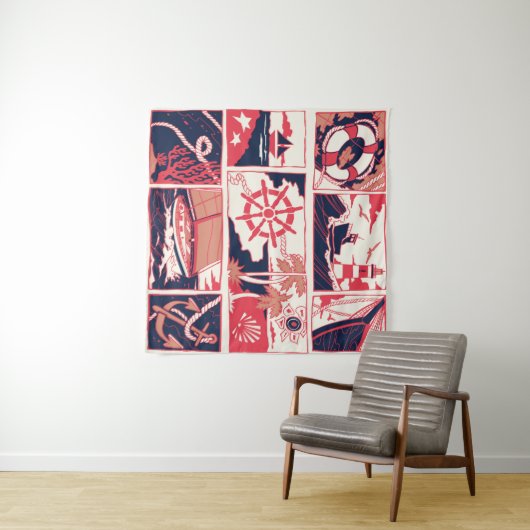 Meeresgeschichte Wandteppich (Beispiel (Horizontal))