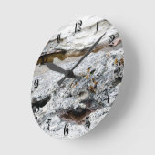 Meeresgestein Runde Wanduhr (Winkel)
