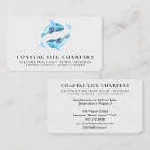 *~* Meeresgewässerfarben - Küstendelphine Visitenkarte (Vorne/Hinten)
