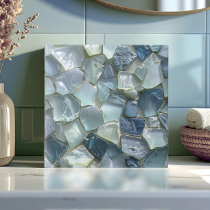 Meeresglas-Mosaik Blau ID1183 Fliese