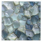 Meeresglas-Mosaik Blau ID1183 Fliese (Vorderseite)