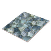 Meeresglas-Mosaik Blau ID1183 Fliese (Seite)