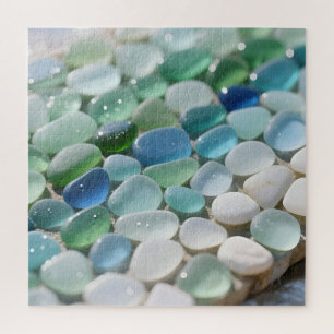 Meeresglas-Mosaik Ozean-Blues Tranquil Puzzle