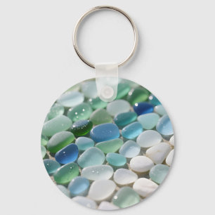 Meeresglas-Mosaik Ozean-Blues Tranquil Schlüsselanhänger