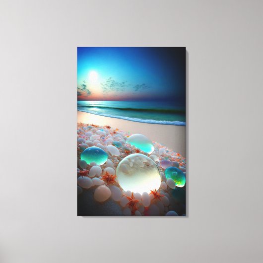 Meeresglas-Strand Leinwanddruck (Vorderseite)