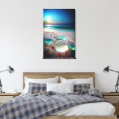 Meeresglas-Strand Leinwanddruck (Insitu (Schlafzimmer))