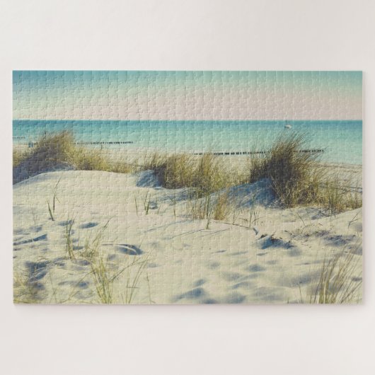 Meeresgras und Sanddünen am Strand Puzzle (Horizontal)