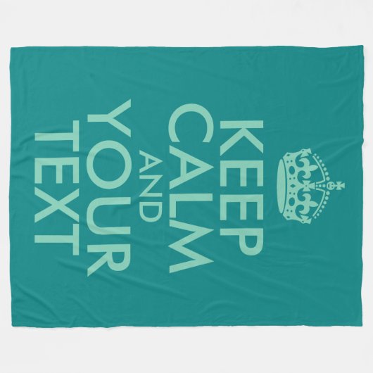 Meeresgrün Behaltend Ruhe und Ihr Text Fleecedecke (Vorderseite (Horizontal))