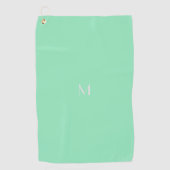 Meeresgrün - Monogramm hinzufügen Golfhandtuch (Vorderseite)