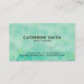 Meeresgrün Visitenkarte (Rückseite)