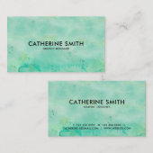 Meeresgrün Visitenkarte (Vorne/Hinten)