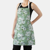 Meeresgrüne Anemonen All-Over Print Schürze (InSitu)