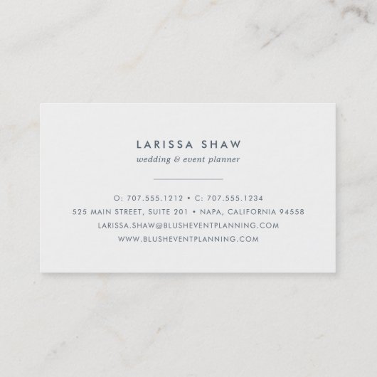 Meeresgrüne Farbe Visitenkarte (Rückseite)