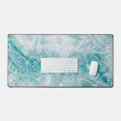 Meeresgrüne Marmorschmetterlinge Schreibtischunterlage (Tastatur & Maus)