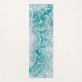 Meeresgrüne Marmorschmetterlinge Yogamatte (Vorderseite)