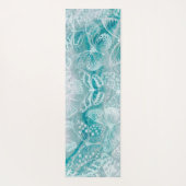 Meeresgrüne Marmorschmetterlinge Yogamatte (Rückseite)