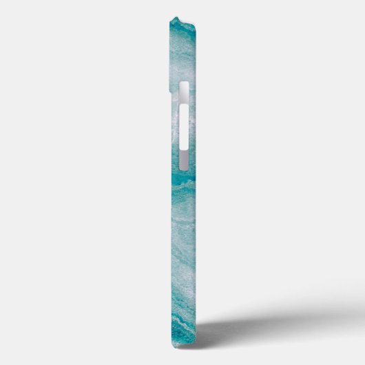 Meeresgrüne Marmorstruktur Case-Mate iPhone Hülle (Rückseite / Links)