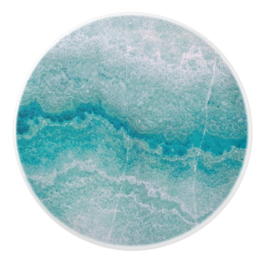 Meeresgrüne Marmorstruktur Keramikknauf (Vorderseite)