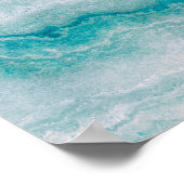 Meeresgrüne Marmorstruktur Poster (Ecke)