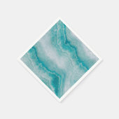Meeresgrüne Marmorstruktur Serviette (Ecke)