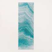 Meeresgrüne Marmorstruktur Yogamatte (Rückseite)