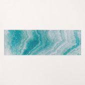 Meeresgrüne Marmorstruktur Yogamatte (Vorderseite (Horizontal))