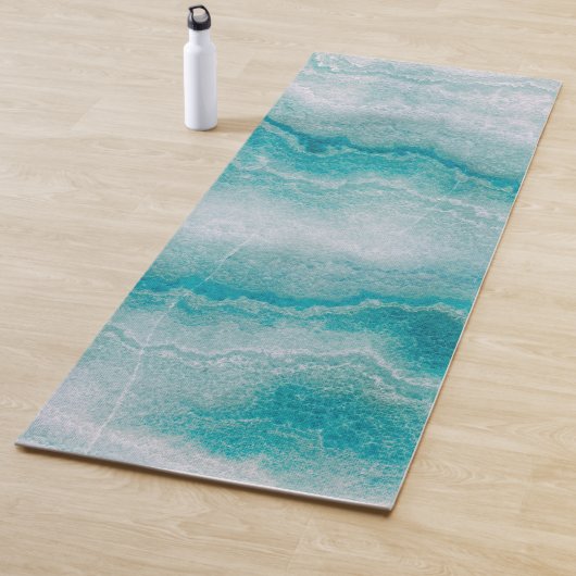 Meeresgrüne Marmorstruktur Yogamatte (Beispiel)