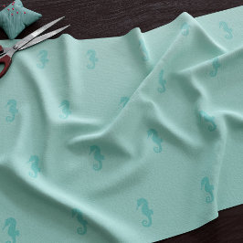 Meeresgrüne Seepferde Stoff