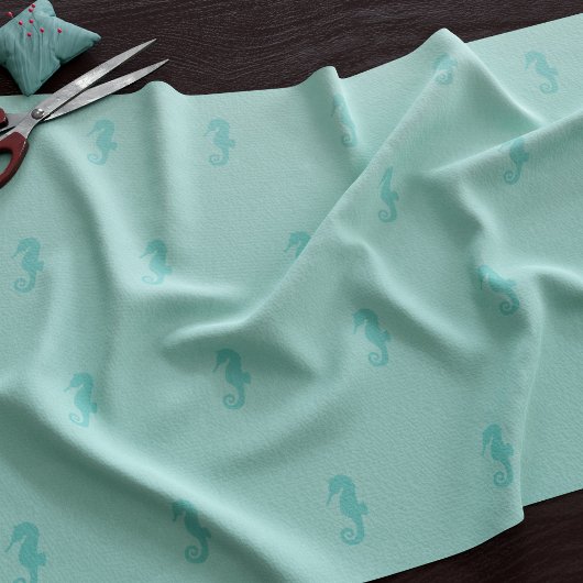 Meeresgrüne Seepferde Stoff