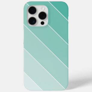 Meeresgrüner Ombré Streifen iPhone 15 Pro Max Hülle