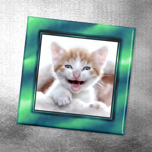 Meeresgrünes Foto Magnet