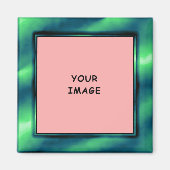 Meeresgrünes Foto Magnet (Vorne)
