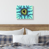 Meeresgrünes Fraktal Leinwanddruck (Insitu (Schlafzimmer))