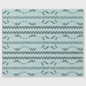 Meeresgrünes Muster-Wrap-Papier Geschenkpapier (Flach)