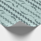 Meeresgrünes Muster-Wrap-Papier Geschenkpapier (Ecke)