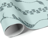 Meeresgrünes Muster-Wrap-Papier Geschenkpapier (Rolleneckpunkt)