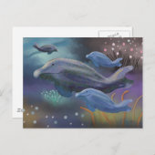 Meereshabitat Postkarte (Vorne/Hinten)