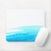 Meereshimmel Blaue Wasserfarbe minimal Mousepad (Mit Mouse)