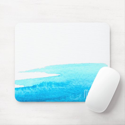 Meereshimmel Blaue Wasserfarbe minimal Mousepad (Mit Mouse)
