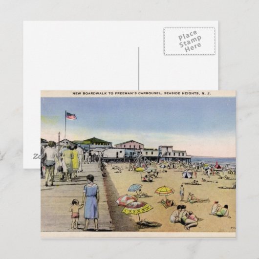 Meereshöhe, NJ Postkarte (Vorne/Hinten)