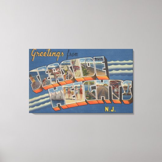 Meereshöhen, New Jersey - Großbuchstaben Leinwanddruck (Vorderseite)