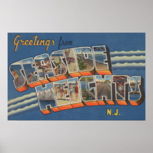 Meereshöhen, New Jersey - Großbuchstaben Poster