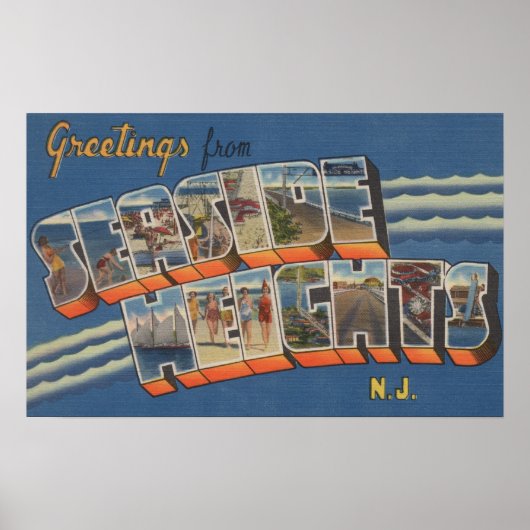 Meereshöhen, New Jersey - Großbuchstaben Poster (Vorne)