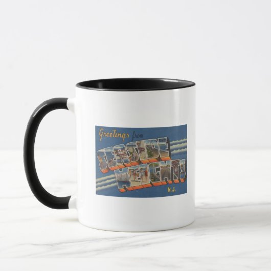 Meereshöhen, New Jersey - Großbuchstaben Tasse (Links)