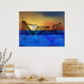 Meereshöhen Roller Untersetzer Poster (Küche)